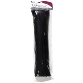 Cousin Chenille Stems 6mmx12 100/Pkg-Black