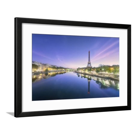 Paris sunrise on the Seine Framed Print Wall Art By Philippe Manguin