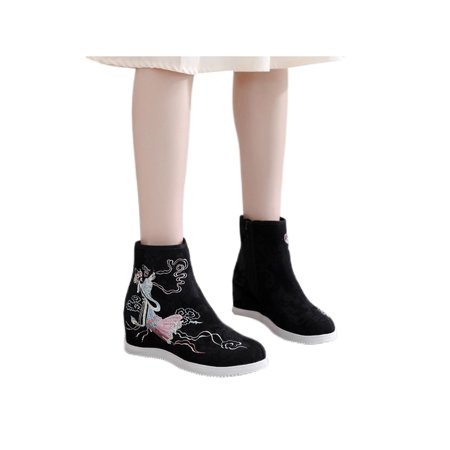 Oucaili Womens Lightweight Vintage High Top Shoes Party Comfort Side Zipper Ankle Boots Embroidered Booties Cotton Lined Fairy Black 6.5
Oucaili Womens Lightweight Vintage High Top Shoes Party Comfort Side Zipper Ankle Boots Embroidered Booties Cotton Lined Fairy Black 6.5