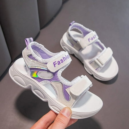 CHAOLEI Children Shoes Comfortable Thick Soled Sandals Fashionable Outdoor Beach Princess Casual Sandals -Purple 6-7 Years
CHAOLEI Children Shoes Comfortable Thick Soled Sandals Fashionable Outdoor Beach Princess Casual Sandals -Purple 6-7 Years