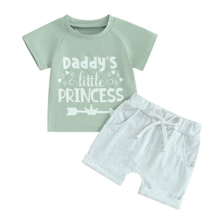 Suealasg Kids Girls Summer Outfts 6M 1T 2T 3T Short Sleeve Letters Print T-shirt Elastic Waist Shorts Set Toddler Baby Girls 2Pcs Casual Beach Clothes
Suealasg Kids Girls Summer Outfts 6M 1T 2T 3T Short Sleeve Letters Print T-shirt Elastic Waist Shorts Set Toddler Baby Girls 2Pcs Casual Beach Clothes