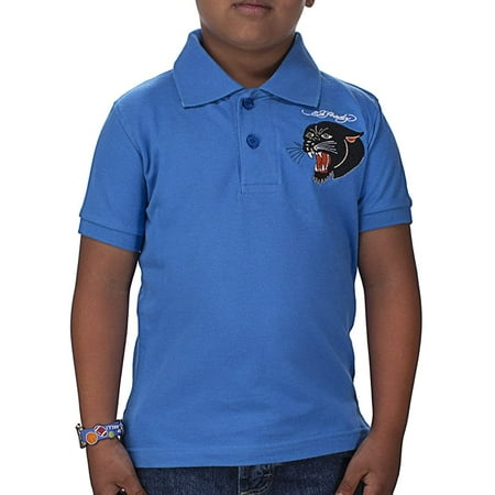 Ed Hardy Little Boys Panther Polo - Cobalt - 2/3