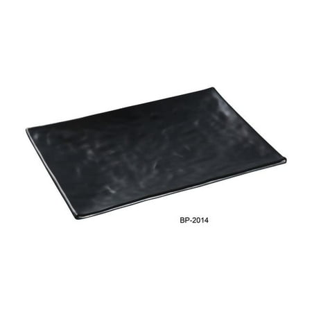 Yanco BP-2014 Black Pearl-1 New Rectangular Plate Black with Matting - Pack of 12