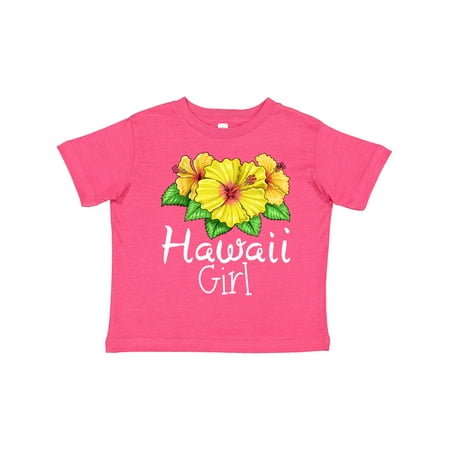 Inktastic Hawaii Girl Hibiscus Flowers Gift Toddler Toddler Girl T-Shirt
