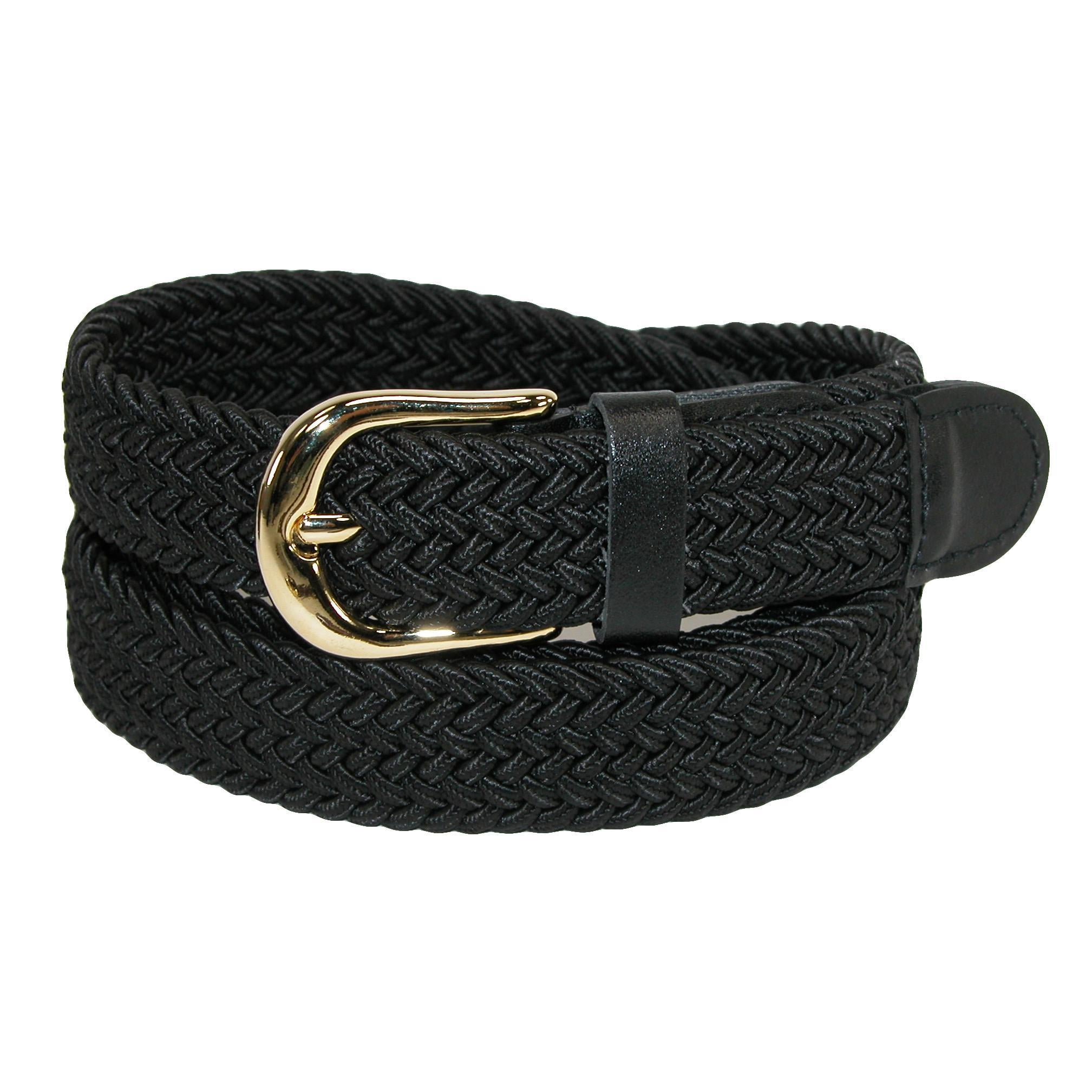 Designer Wide Style Women White Elastic Belt With Lock Zipper Size S M