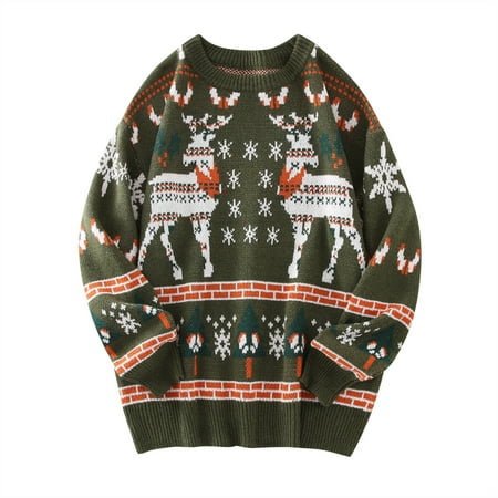 Pgeraug pajamas for women Christmas Deer Print Sweater Long Sleeve Round Neck Sweater Blouse women s sleepwear Green L
Pgeraug pajamas for women Christmas Deer Print Sweater Long Sleeve Round Neck Sweater Blouse women s sleepwear Green L