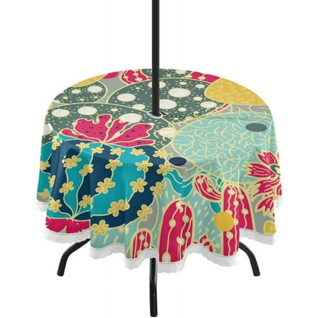 Hidove Cactus Outdoor Round Tablecloth Waterproof Stain-Resistant Non-Slip Circular Tablecloth 60 Inch with Umbrella Hole and Zipper for Tabletop Backyard Party BBQ Decor
Hidove Cactus Outdoor Round Tablecloth Waterproof Stain-Resistant Non-Slip Circular Tablecloth 60 Inch with Umbrella Hole and Zipper for Tabletop Backyard Party BBQ Decor
