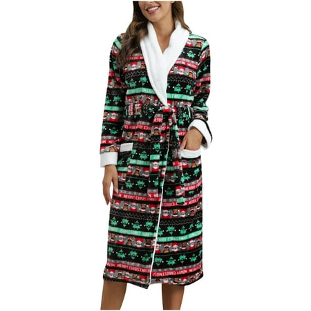 Odeerbi Clearance Women Robes Pajamas Attractive Soft Bathrobe V-Neck Long Sleeve Party Soft Sleepwear With Belt Black
Odeerbi Clearance Women Robes Pajamas Attractive Soft Bathrobe V-Neck Long Sleeve Party Soft Sleepwear With Belt Black
