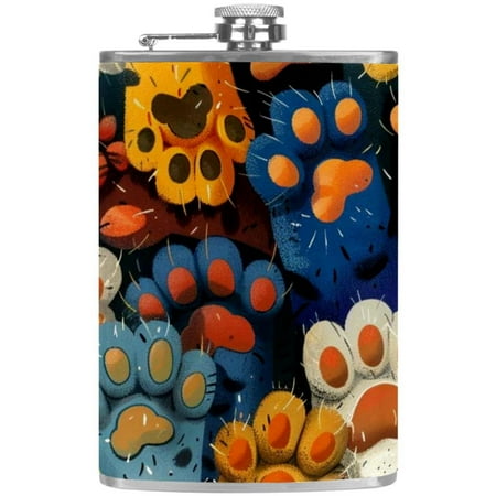josid Cat Pattern 3.6x6in Stainless Steel Small Flask Leak-Proof Stainless Steel Construction Wrapped in Premium Two-Layer Leather Nano-Printed Design 227ml Capacity
josid Cat Pattern 3.6x6in Stainless Steel Small Flask Leak-Proof Stainless Steel Construction Wrapped in Premium Two-Layer Leather Nano-Printed Design 227ml Capacity