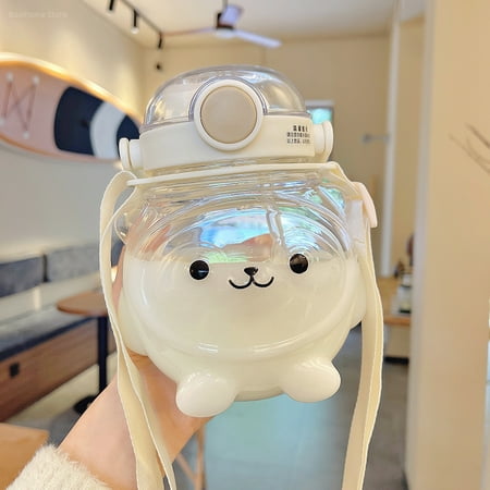 1000 ML Summer Cute Chubby Water Bottles For Girls Kids School Milk Bubble Tea Double Drink Plastic Bottle With Straw Strap Cups 
1000 ML Summer Cute Chubby Water Bottles For Girls Kids School Milk Bubble Tea Double Drink Plastic Bottle With Straw Strap Cups