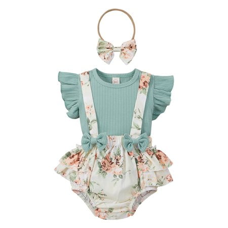 Zukuco 3PCS Newborn Baby Girls Clothes Floral Romper Jumpsuit Shorts Summer Outfits Set
Zukuco 3PCS Newborn Baby Girls Clothes Floral Romper Jumpsuit Shorts Summer Outfits Set