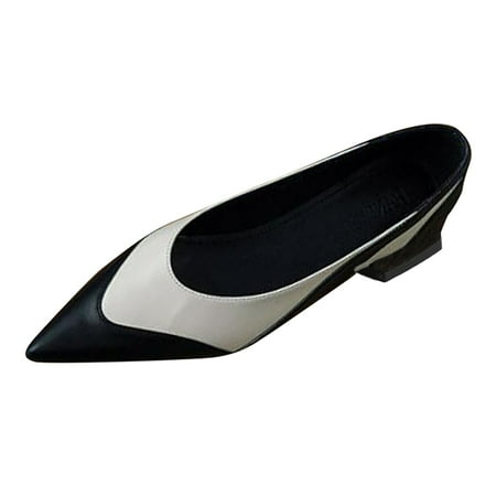 SEMIMAY Women Casual Shoes Autumn And Winter Simple Pointed Toe Color Matching Fashion Low Heeled Comfortable Black
SEMIMAY Women Casual Shoes Autumn And Winter Simple Pointed Toe Color Matching Fashion Low Heeled Comfortable Black
