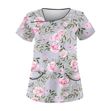EHTMSAK Printed Scrub Tops with Pocket Floral Nurse Working Uniforms Printed V Neck Short Sleeve Medical Scrub Shirts Pink 3X
EHTMSAK Printed Scrub Tops with Pocket Floral Nurse Working Uniforms Printed V Neck Short Sleeve Medical Scrub Shirts Pink 3X