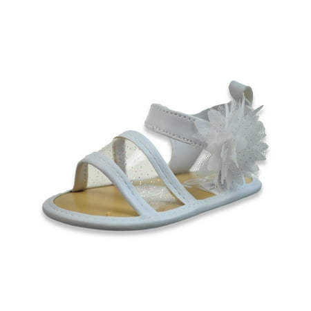 Bebe Baby Girls Clear Strap Sandals - white 3 - 6 months (Newborn)