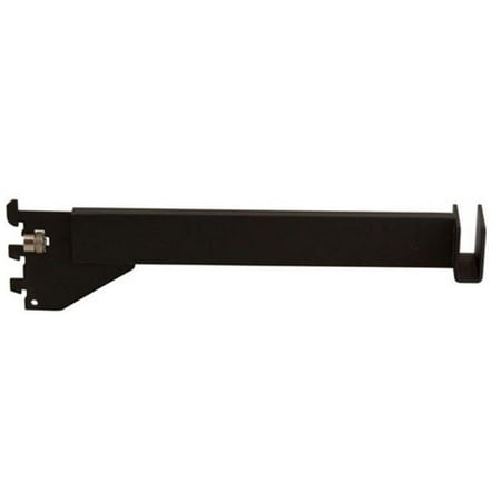 12 in. Rectangular Hangrail Bracket Matte Black