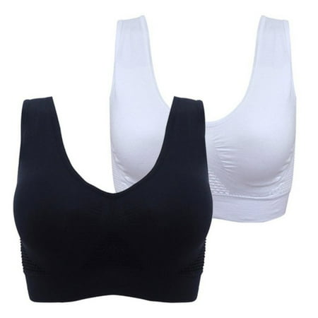 Valcatch 2 Pack Seamless Sports Bra Wirefree Yoga Bra with Removable Pads for Women
Valcatch 2 Pack Seamless Sports Bra Wirefree Yoga Bra with Removable Pads for Women
