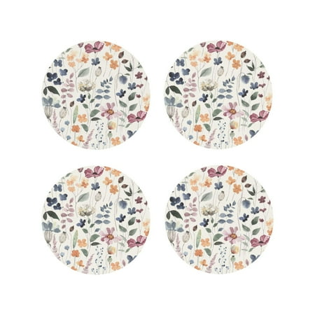 Drink Coasters Set of 4 Watercolor Floral Leather Coasters for Coffee Table Protector Heat Resistant Cute Coasters for Home Decor Housewarming Gifts Bar Kitchen 4 Inch Round Shape
Drink Coasters Set of 4 Watercolor Floral Leather Coasters for Coffee Table Protector Heat Resistant Cute Coasters for Home Decor Housewarming Gifts Bar Kitchen 4 Inch Round Shape