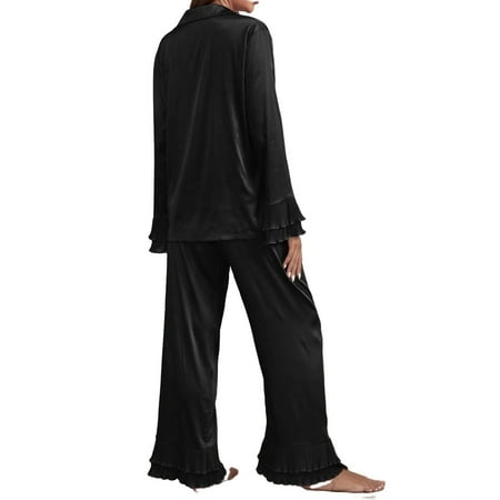 Button Front Pant Sets Lapel Long Sleeve Sleepwear Simple Women s Pajama Sets
Button Front Pant Sets Lapel Long Sleeve Sleepwear Simple Women s Pajama Sets