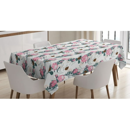 Floral Tablecloth Feminine Bouquet of Protea Blossoms and Conifer Cones Colorful Nature Illustration Rectangular Table Cover for Dining Room Kitchen 52 X 70 Inches Multicolor by Ambesonne
Floral Tablecloth Feminine Bouquet of Protea Blossoms and Conifer Cones Colorful Nature Illustration Rectangular Table Cover for Dining Room Kitchen 52 X 70 Inches Multicolor by Ambesonne