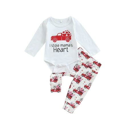 Xkwyshop Newborn Infant Baby Boy Valentines Day Outfit Car Heart Print Shirt Romper Onesie Pants Set Spring Clothes 3-6 Months
Xkwyshop Newborn Infant Baby Boy Valentines Day Outfit Car Heart Print Shirt Romper Onesie Pants Set Spring Clothes 3-6 Months