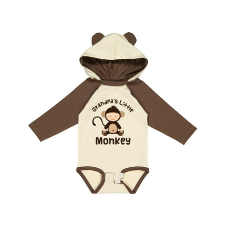 Inktastic Grandpas Little Monkey Gift Baby Boy or Baby Girl Long Sleeve Bodysuit