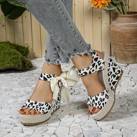 YODETEY Women s Slide Sandals Women s Summer Sandals Solid Color Thick Sole Comfortable Casual Shoes Bow Lace-up Beach Wedge Sandals Black
YODETEY Women s Slide Sandals Women s Summer Sandals Solid Color Thick Sole Comfortable Casual Shoes Bow Lace-up Beach Wedge Sandals Black