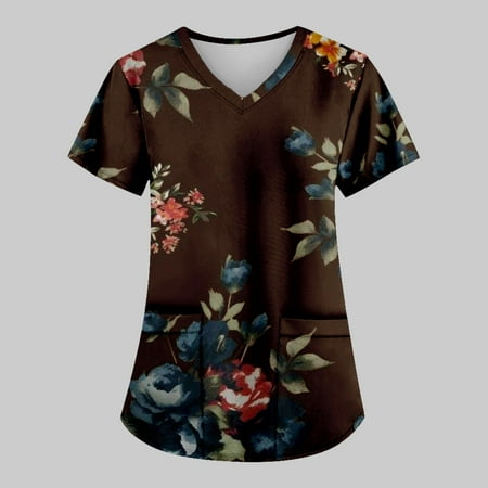Yubatuo Women Plus Size Scrubs Top with Pockets V-Neck Short Sleeve Animal Print Work Blouse for Women Coffee XL
Yubatuo Women Plus Size Scrubs Top with Pockets V-Neck Short Sleeve Animal Print Work Blouse for Women Coffee XL