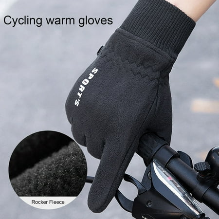 Hopeup 1 Pair Work Gloves Touch Screen Solid Color Anti-slip Plush Lining Polar Fleece Windproof Full Finger Thermal Cycling Gloves for Outdoor
Hopeup 1 Pair Work Gloves Touch Screen Solid Color Anti-slip Plush Lining Polar Fleece Windproof Full Finger Thermal Cycling Gloves for Outdoor