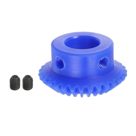 Uxcell 1.0 Modulus 30 Teeth 12mm Inner Hole Plastic Tapered Bevel Gear