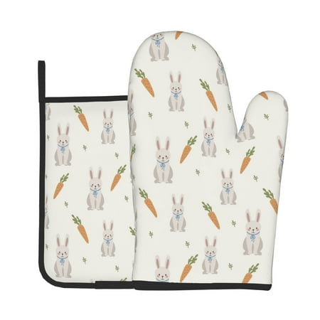 Jgfou Retro Rabbit Pattern Oven Mitts and Pot Holders Sets Heat Resistant Oven Mittens Soft Lining Extra Thicken Long Kitchen Cotton Oven Glove for Cooking
Jgfou Retro Rabbit Pattern Oven Mitts and Pot Holders Sets Heat Resistant Oven Mittens Soft Lining Extra Thicken Long Kitchen Cotton Oven Glove for Cooking