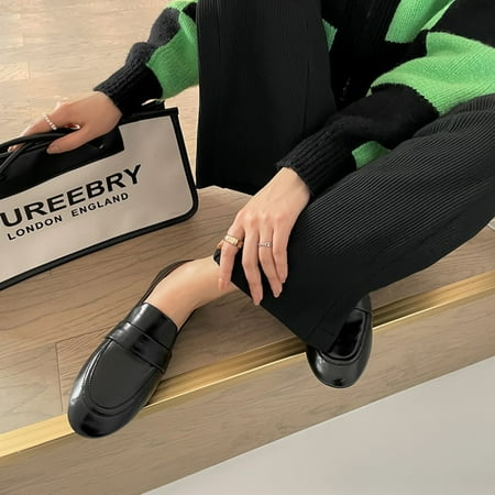 Single Shoes Women‘s Summer Small Shoes Women‘s Spring and Autumn Shoes Loafers British Black Bean Shoes
Single Shoes Women‘s Summer Small Shoes Women‘s Spring and Autumn Shoes Loafers British Black Bean Shoes