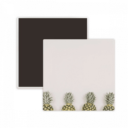 Fresh Pineapple Fruit White Wall Square Ceracs Fridge Magnet Keepsake Memento