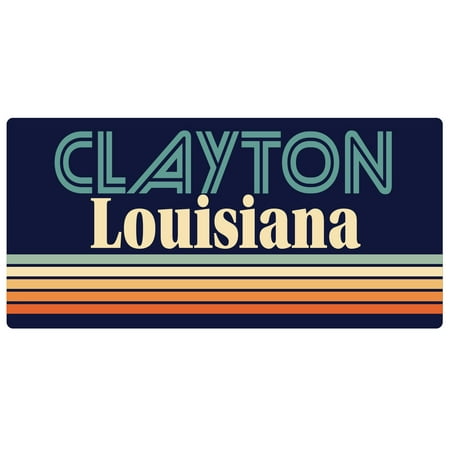 Clayton Louisiana 5 x 2.5-Inch Fridge Magnet Retro Design