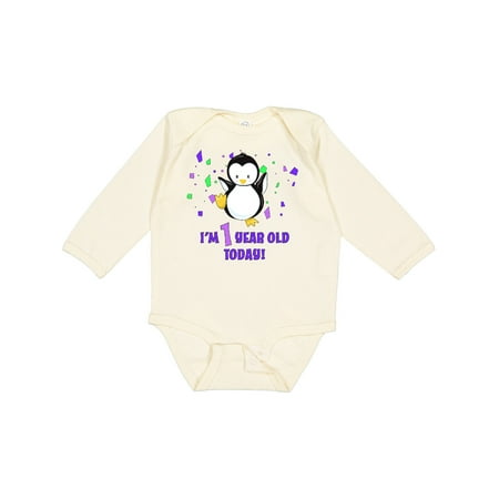 Inktastic I m 1 Year Old Today!-First Birthday Baby Penguin Gift Baby Boy or Baby Girl Long Sleeve Bodysuit
Inktastic I m 1 Year Old Today!-First Birthday Baby Penguin Gift Baby Boy or Baby Girl Long Sleeve Bodysuit