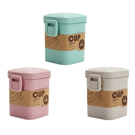 3Pcs Wheat Straw Soup Cups Microwaveable Breakfast Cups Porridge Lunch Cups