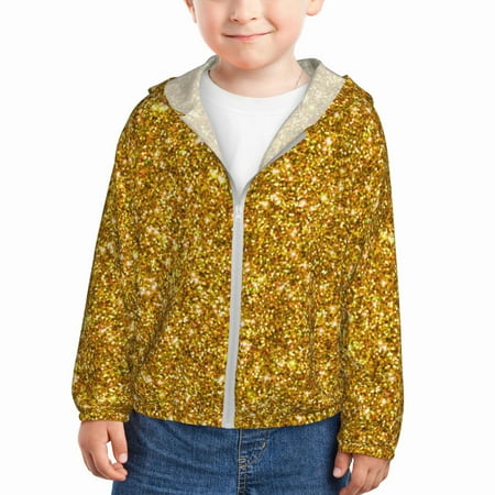 Sun Hoodie for Kids Gold Glitter Long Sleeve Swim Fishing Shirts Sun Protection Zip Up Jacket Clothing Athletic Hoodie
Sun Hoodie for Kids Gold Glitter Long Sleeve Swim Fishing Shirts Sun Protection Zip Up Jacket Clothing Athletic Hoodie