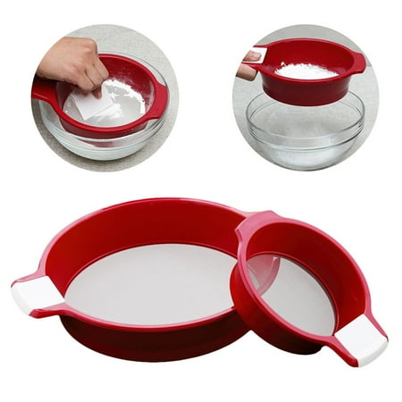 Yache Stainless Steel Fine Mesh Flour Sugar Sifter Sieve with Scraper Kitchen Tool