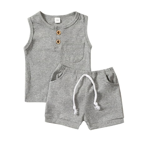 Toddler Boys Sleeveless Solid Color Clothing Sets Vest Tops And Shorts Summer Kids Outfits Child Clothing Streetwear Dailywear Outwear
Toddler Boys Sleeveless Solid Color Clothing Sets Vest Tops And Shorts Summer Kids Outfits Child Clothing Streetwear Dailywear Outwear