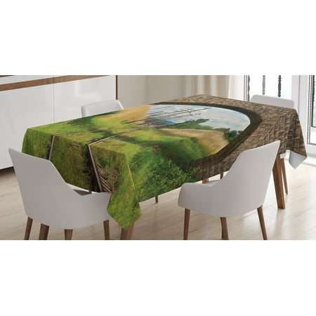 Ambesonne Rustic Tablecloth Rectangular Table Cover Bridge Railway Tranquil 52 x70 Green Brown
Ambesonne Rustic Tablecloth Rectangular Table Cover Bridge Railway Tranquil 52 x70 Green Brown