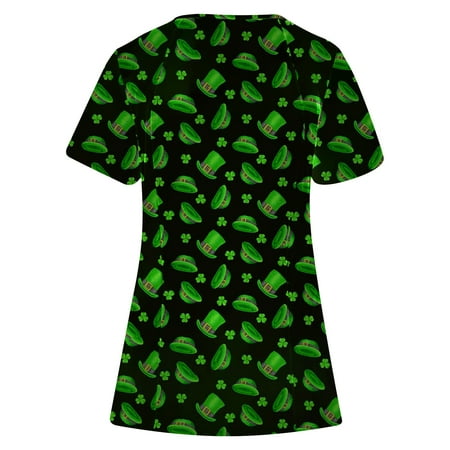 Honeeladyy Discount St. Patrick s Day Scrubs_Tops Women Nurse Working Uniforms Heart Shamrock Print V Neck Short Sleeve Pocket Workwear Top
Honeeladyy Discount St. Patrick s Day Scrubs_Tops Women Nurse Working Uniforms Heart Shamrock Print V Neck Short Sleeve Pocket Workwear Top