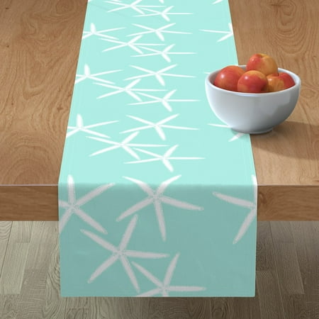 Cotton Sateen Table Runner 108 - White Starfish Sea Shells Green Nautical Ocean Beach Life Nature Print Custom Table Linens by Spoonflower
Cotton Sateen Table Runner 108 - White Starfish Sea Shells Green Nautical Ocean Beach Life Nature Print Custom Table Linens by Spoonflower