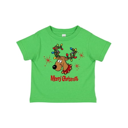 Inktastic Merry Christmas Reindeer Gift Toddler Boy or Toddler Girl T-Shirt