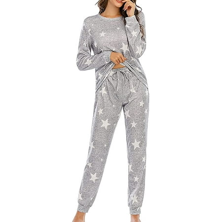 DanceeMangoo Women Star Pajama Set Long Sleeve Sleepwear Two-Piece Round Neck Nightwear Soft Comfy Pjs Indoor Wear
DanceeMangoo Women Star Pajama Set Long Sleeve Sleepwear Two-Piece Round Neck Nightwear Soft Comfy Pjs Indoor Wear