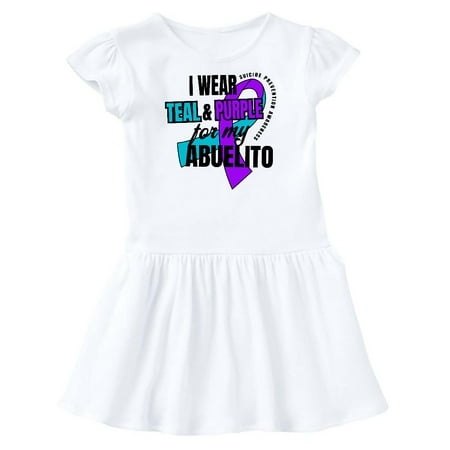 Inktastic Suicide Prevention I Wear Teal and Purple for My Abuelito Gift Toddler Girl Dress
Inktastic Suicide Prevention I Wear Teal and Purple for My Abuelito Gift Toddler Girl Dress