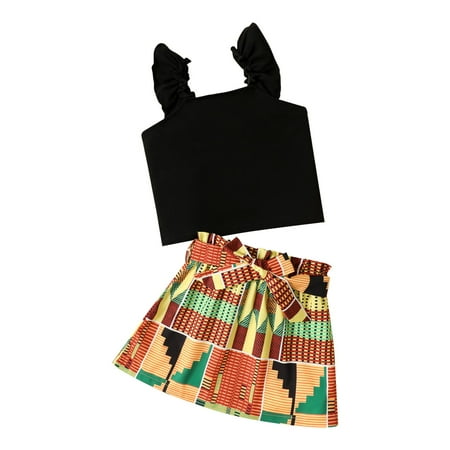 TAIAOJING Toddler Baby Girl Clothes Summer New Black Sleeveless Suspender Top Geometric Print Short Skirt Two Pieces Fashion Set Outfit 3-4 Years
TAIAOJING Toddler Baby Girl Clothes Summer New Black Sleeveless Suspender Top Geometric Print Short Skirt Two Pieces Fashion Set Outfit 3-4 Years