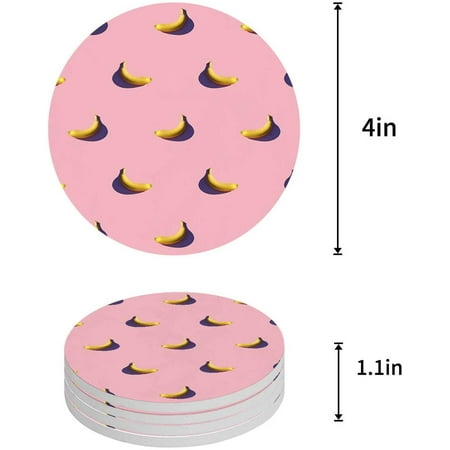 ZHANZZK Summer Theme Simple Banana Pink Set of 8 Round Coaster for Drinks Absorbent Ceramic Stone Coasters Cup Mat with Cork Base for Home Kitchen Room Coffee Table Bar Decor
ZHANZZK Summer Theme Simple Banana Pink Set of 8 Round Coaster for Drinks Absorbent Ceramic Stone Coasters Cup Mat with Cork Base for Home Kitchen Room Coffee Table Bar Decor