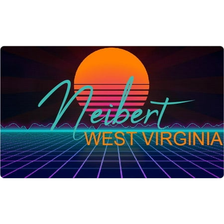 Neibert West Virginia 4 X 2.25-Inch Fridge Magnet Retro Neon Design