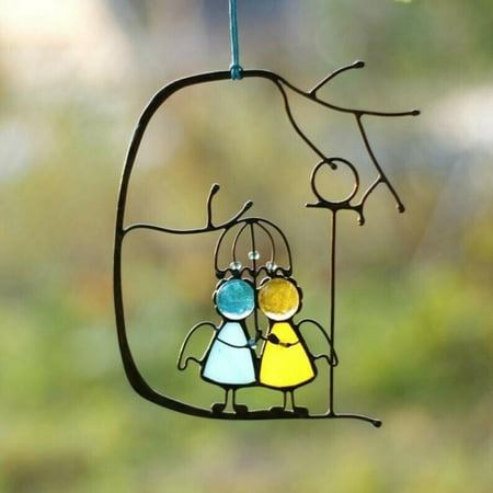 Suncatcher Pendant Stained Art Glass Window Hanging Angel Couple Pedants Exquisite Garden Sun Catcher Valentine s Day Wedding Holiday Gift
Suncatcher Pendant Stained Art Glass Window Hanging Angel Couple Pedants Exquisite Garden Sun Catcher Valentine s Day Wedding Holiday Gift