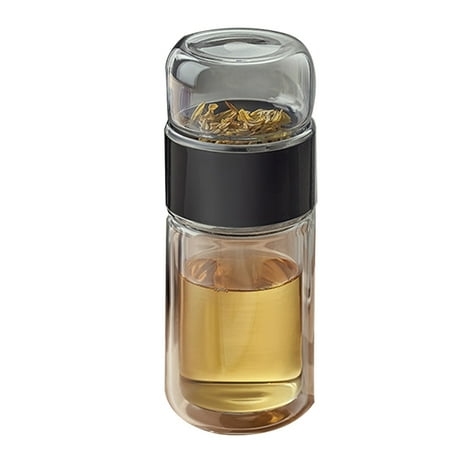 Tea Borosilicate Glass Double Wall Tea Water Cup Portable Glass Cup Stainless Steel Tea Filter(Black)
Tea Borosilicate Glass Double Wall Tea Water Cup Portable Glass Cup Stainless Steel Tea Filter(Black)