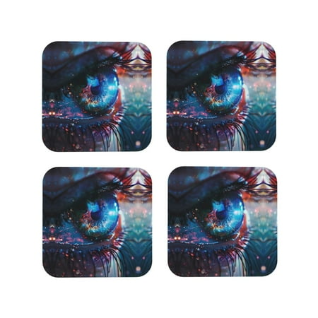 Leather Coasters Set of 4 - Modern Colorful Eyes Lightweight Non-Slip Drink Coasters for Desk Anti-Scalding Desk Cup Coasters for Office Table Decor Square
Leather Coasters Set of 4 - Modern Colorful Eyes Lightweight Non-Slip Drink Coasters for Desk Anti-Scalding Desk Cup Coasters for Office Table Decor Square